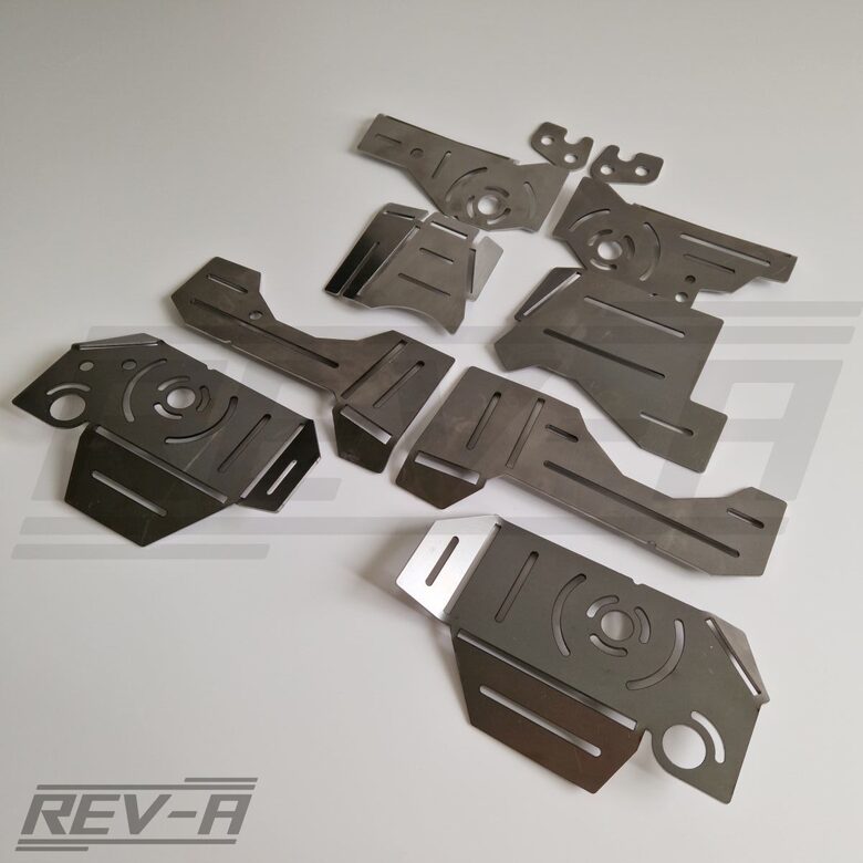 E46 aizmugurējā pusrāmja montāžas vietu pastiprinošās plāksnes