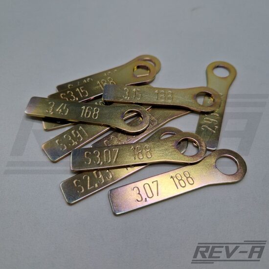 Differential ratio tag plate - zinc coated