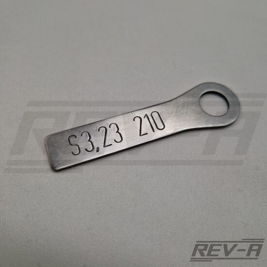 Differential ratio tag plate - stainless steel
